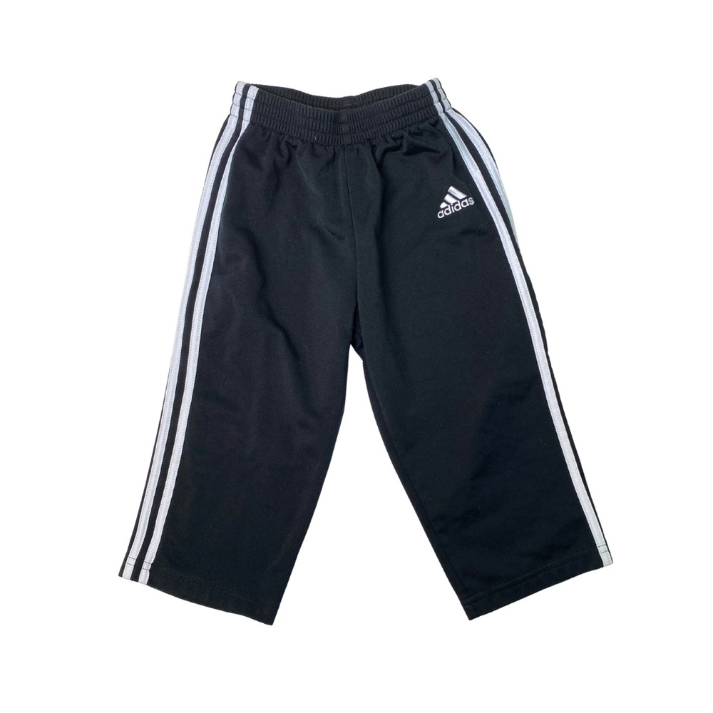Adidas Kids Black Track Pants – Toddler Baby Size 18 Months – Elastic Waist